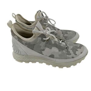 ECCO Exostrike Phorene Sneakers Women Size 41 US 10-10.5 Gray Camouflage Low Top